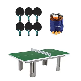 Bordtennispaket Utomhus Betongbord, n&#228;t, racket och bollar