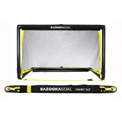 BazookaGoal XL | 150X90 cm | ihopfällbar Fotbollsmål för smålagsspel - 3 manna