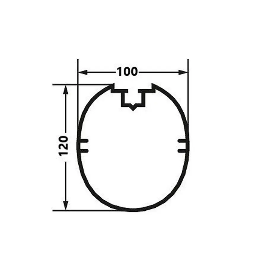 Tilbehør Forankringssett til fotballmål 100x120 mm oval profil 