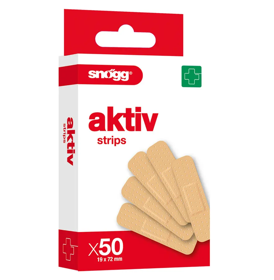 Plaster Snøgg AKTIV Strips 50 stk pustende plaster 