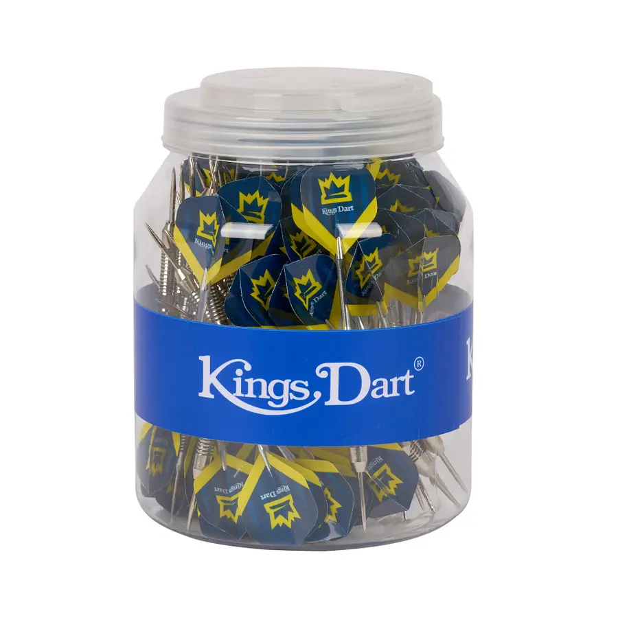 Kings Dart Steel-Dart dartpilar Blå/gul 20 gram För vanliga darttavlor 