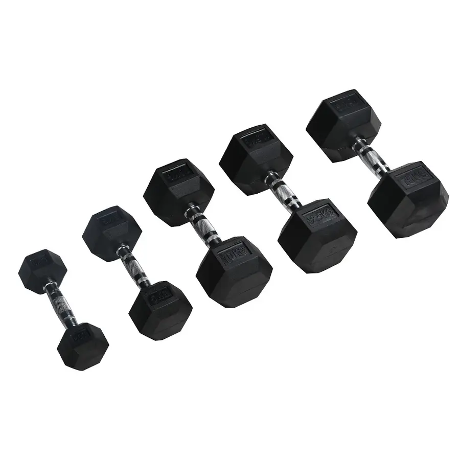 Manual Sport-Thieme Rubber Hex 17,5 kg 1 stk. dumbbell 