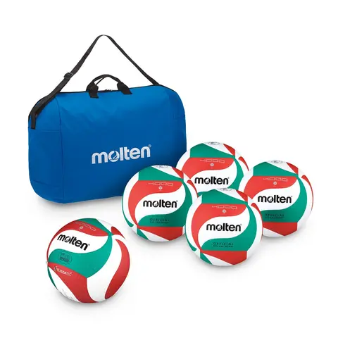 Volleybollpaket Molten 5 st bollar | 1 st v&#228;ska