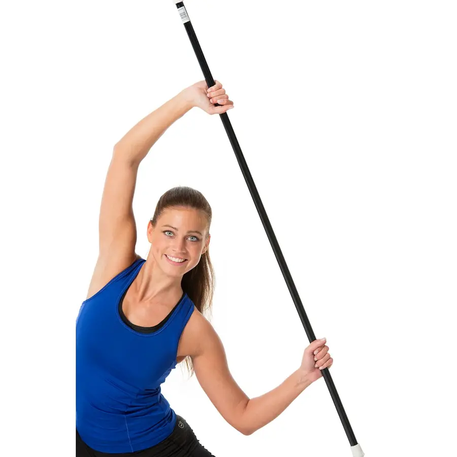 Gymstick Stretching Stick 130 cm Stav för uppvärmning och töjning 