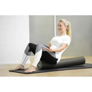 Sissel Pilates Roller Pro Gr&#229; Yogarulle | Skumrulle | 15 x 90 cm