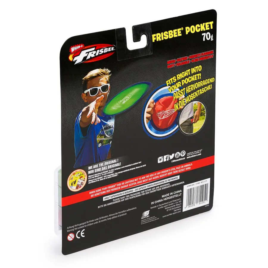 Frisbee POCKET 20 cm Mjuk och Vikbar disc 