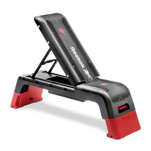 Reebok Stepbr&#228;da The Deck 2.0 R&#246;d/Svart Uppf&#228;llbart ryggst&#246;d | 121,5x33,7x35 cm