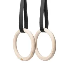 Turnringer ata Wooden Gym Rings 28 cm Med stropper | CrossFit