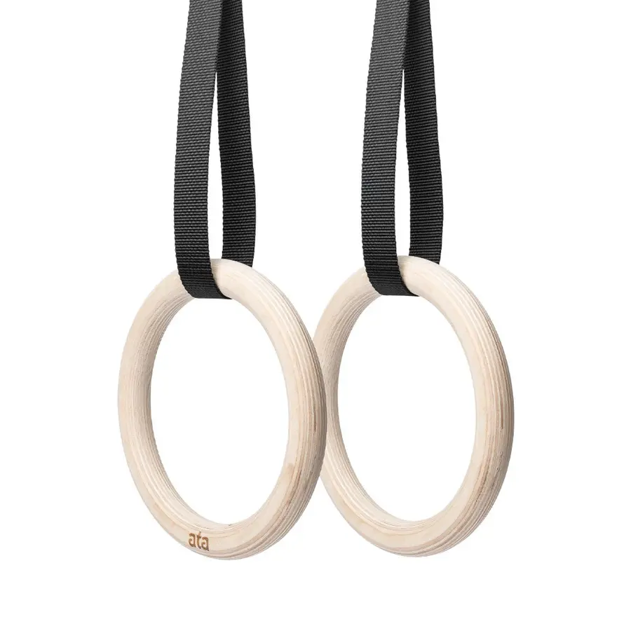 Romerska ringar | Gymringar ata 32 mm Crossfit ringar Wooden Gym Rings 