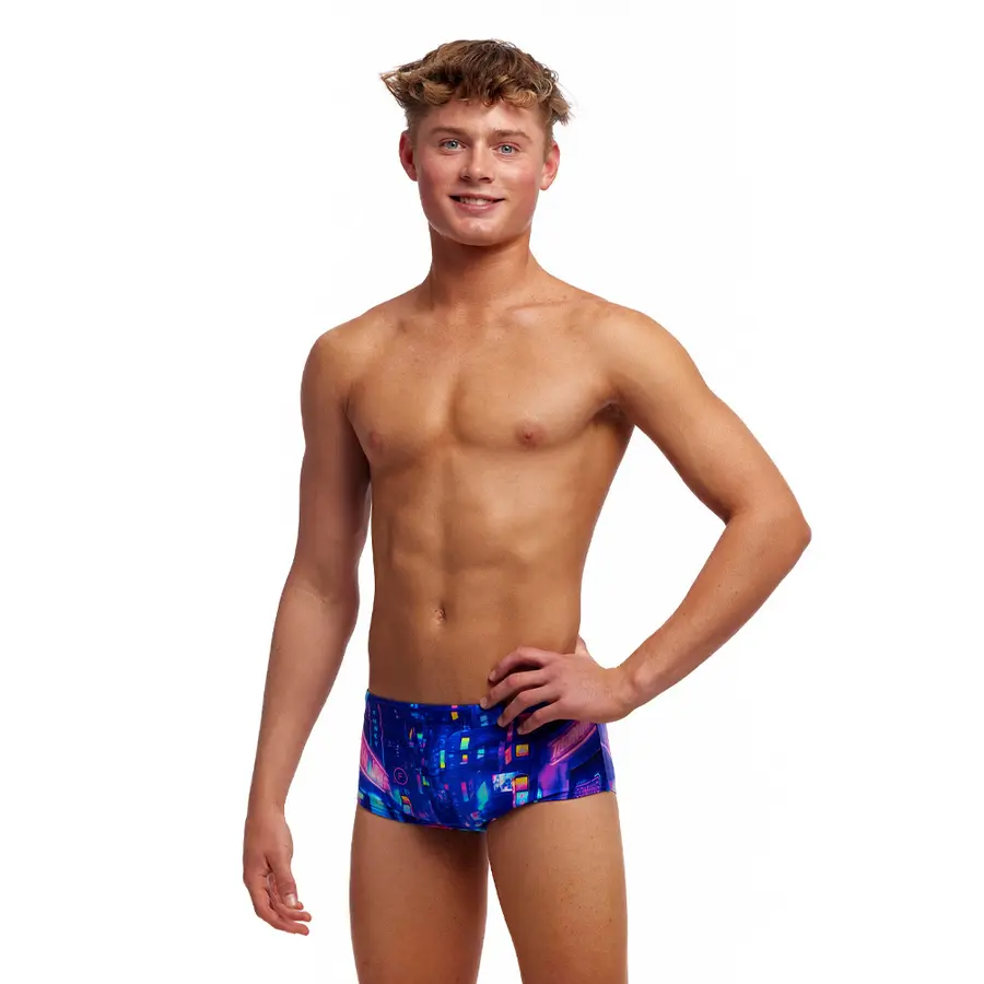 Cyber City Badebukse jr 140 cm Funky Trunks | Sidewinder Trunks 