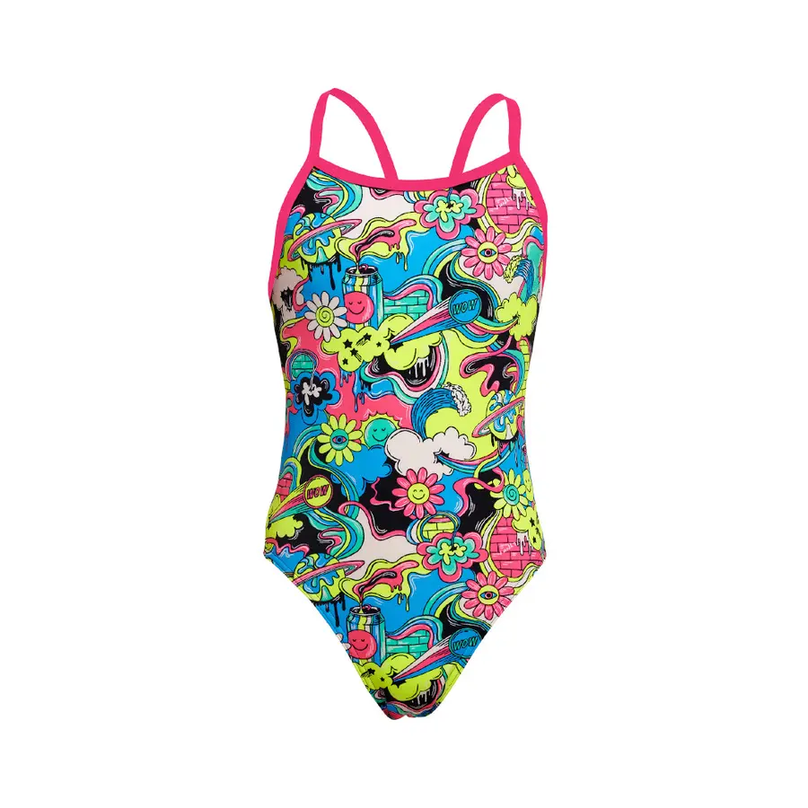 Smash Mouth Badedrakt jr 128cm Funkita | Single Strap One Piece 