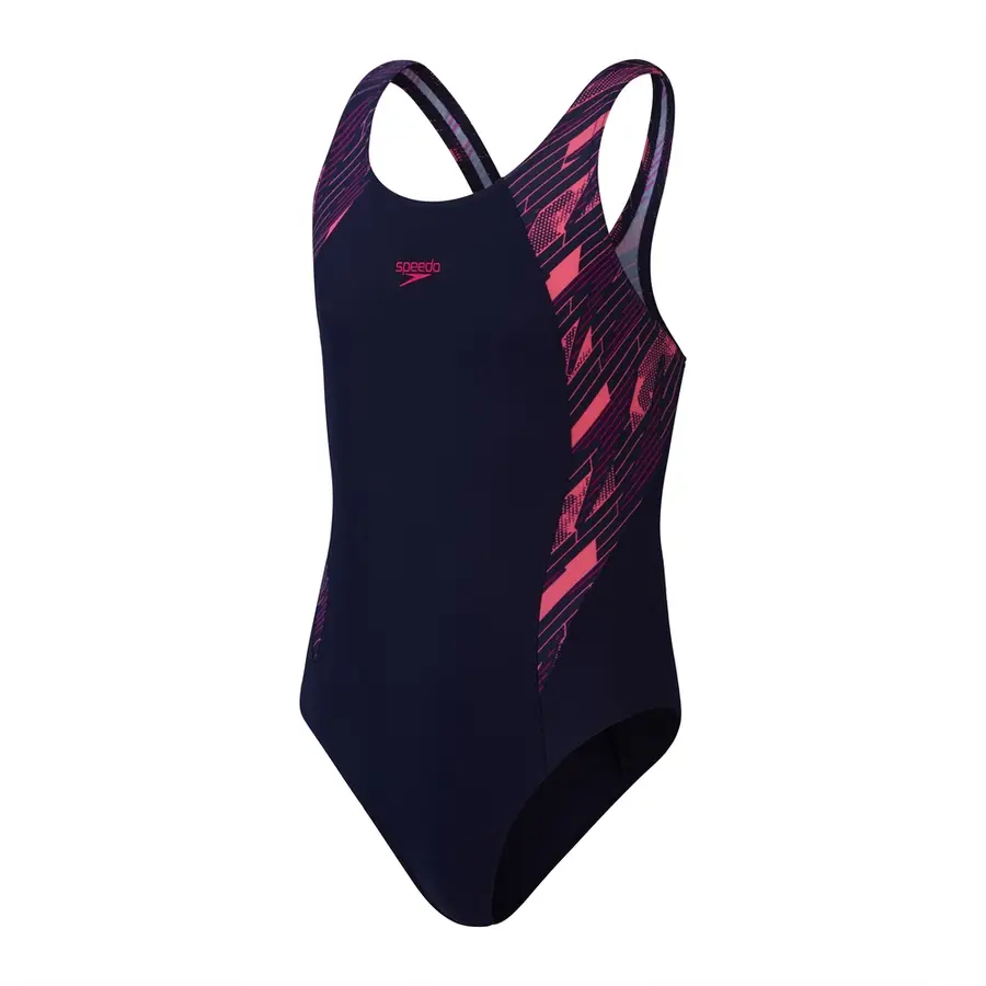 Splice HyperBoom Baddräkt jr 116 Speedo | Svart/Rosa | ECO EnduraFlex 