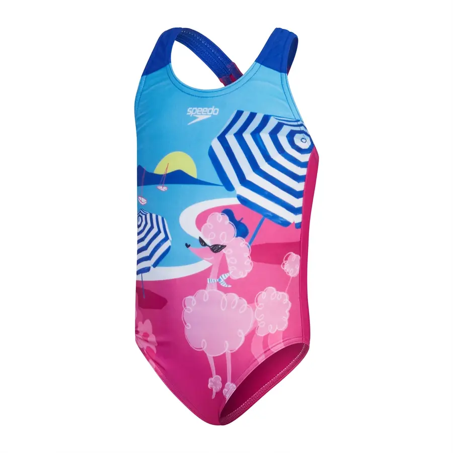 Digital Printed Badedrakt jr 104 Speedo | Rosa/Blå | ECO EnduraBrite 