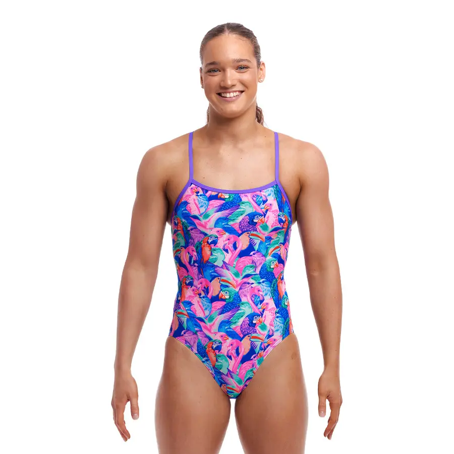 Birds Gone Wild Baddräkt 36 Funkita | Single Strap One Piece 