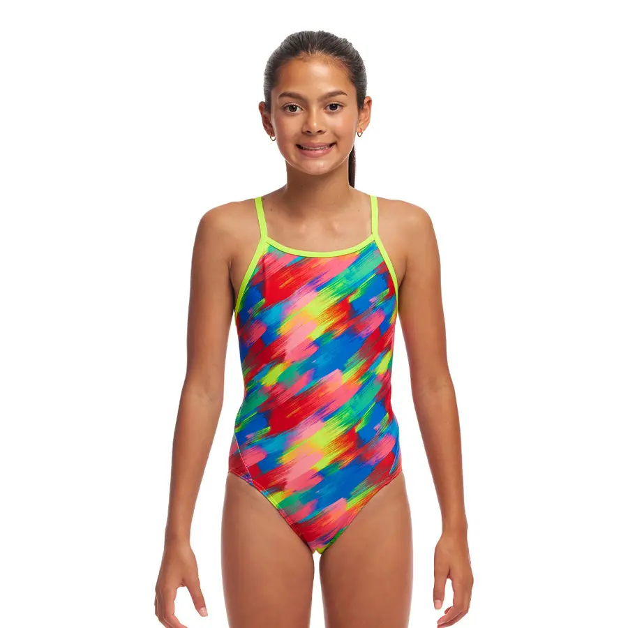 Stroked Baddräkt jr 140cm Funkita | Diamond Back One Piece 