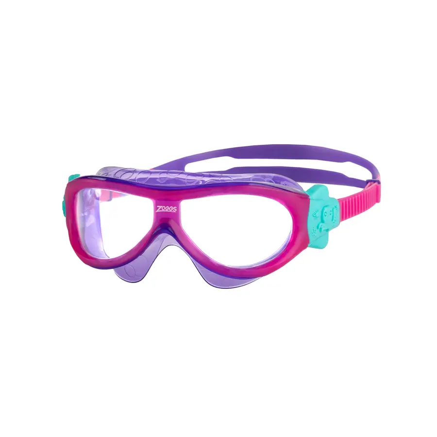 Phantom Kids Mask Svømmebrille barn Zoggs 2-6 år | Klar linse | Rosa/lilla 