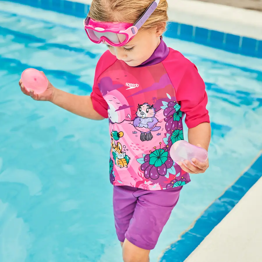 Biofuse Mask Svømmebrille barn Speedo 2-6 år | Klar linse | Rosa 