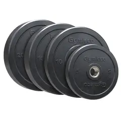 Viktskiva Hi-temp Bumper Plates 5 kg Gymleco | H&#229;l: 50 mm | Svart