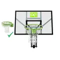 Basketkorg EXIT Galaxy med platta V&#228;ggmontering, gr&#246;n/svart