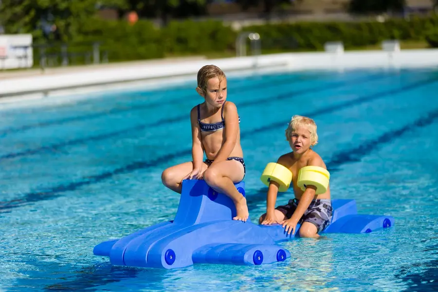 Flytleksak  Ubåt | 195x92x45 cm Badflotte | Vattenlek i bassäng | Pool 